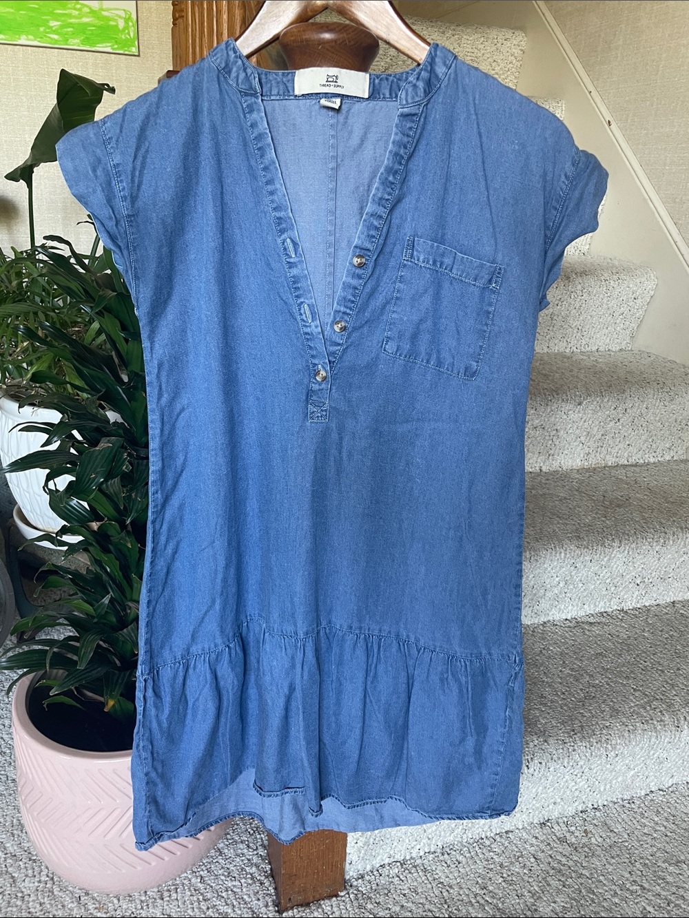 Thread & Supply Light Blue Chambray Country Dress